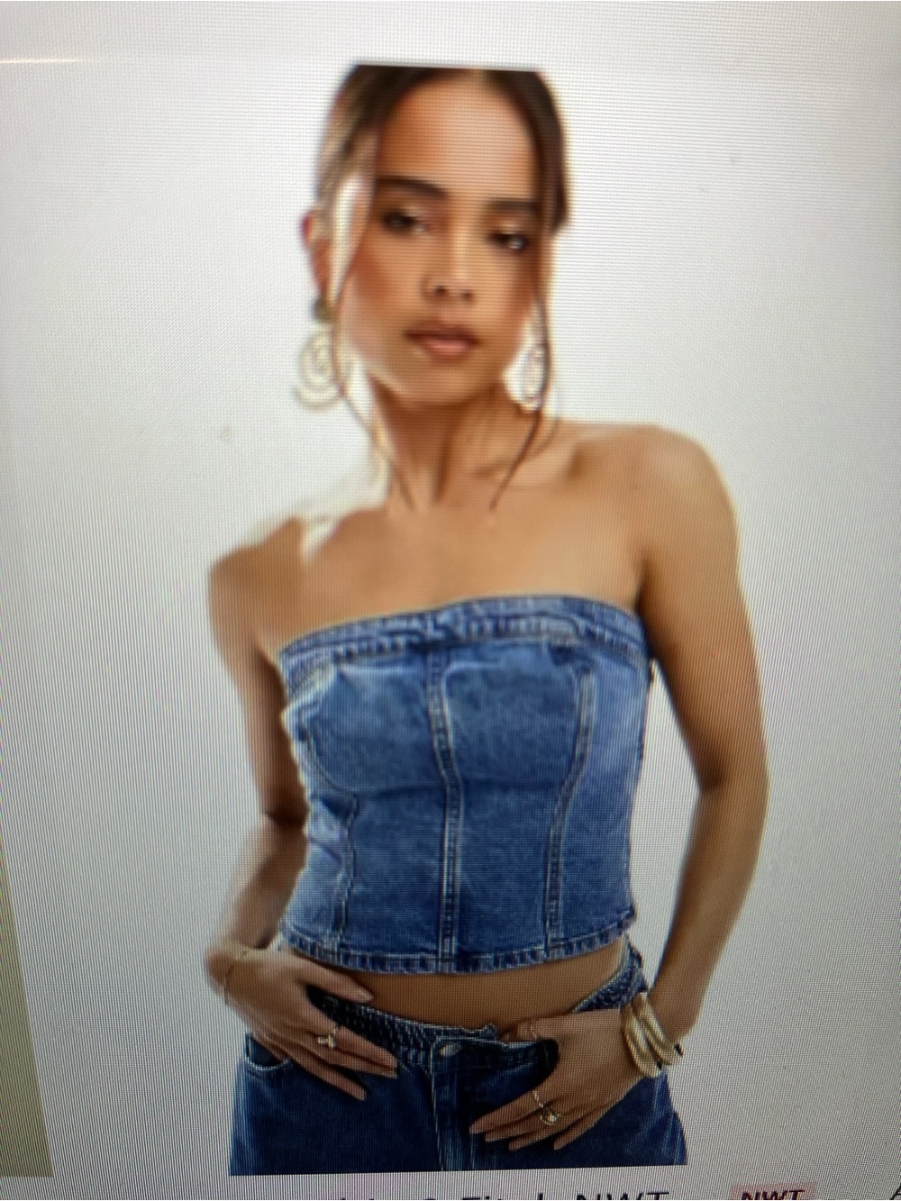 Abercrombie & Finch Denim Bustier Size S NWT
